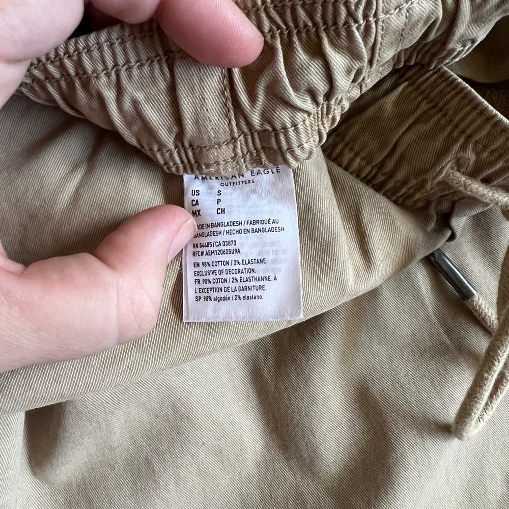 NWT American Eagle Outfitters Tan Drawstring Pants Size S - Picture 4 of 5